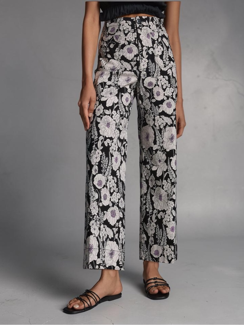 Anthropologie Maeve The Colette Cropped Wide-Leg Trousers | 32